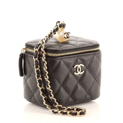 chanel vanity with chain 2021|Chanel vanity case original.